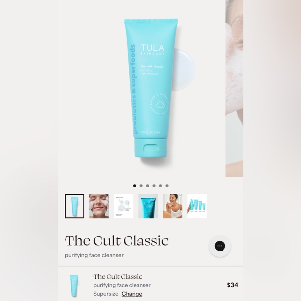 Tula Skincare The Cult Classic Purifying Face Cleanser! Sealed!